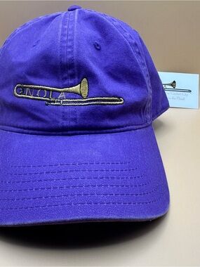 OTTO Purple Baseball Cap with Gold Trombone Embroidery